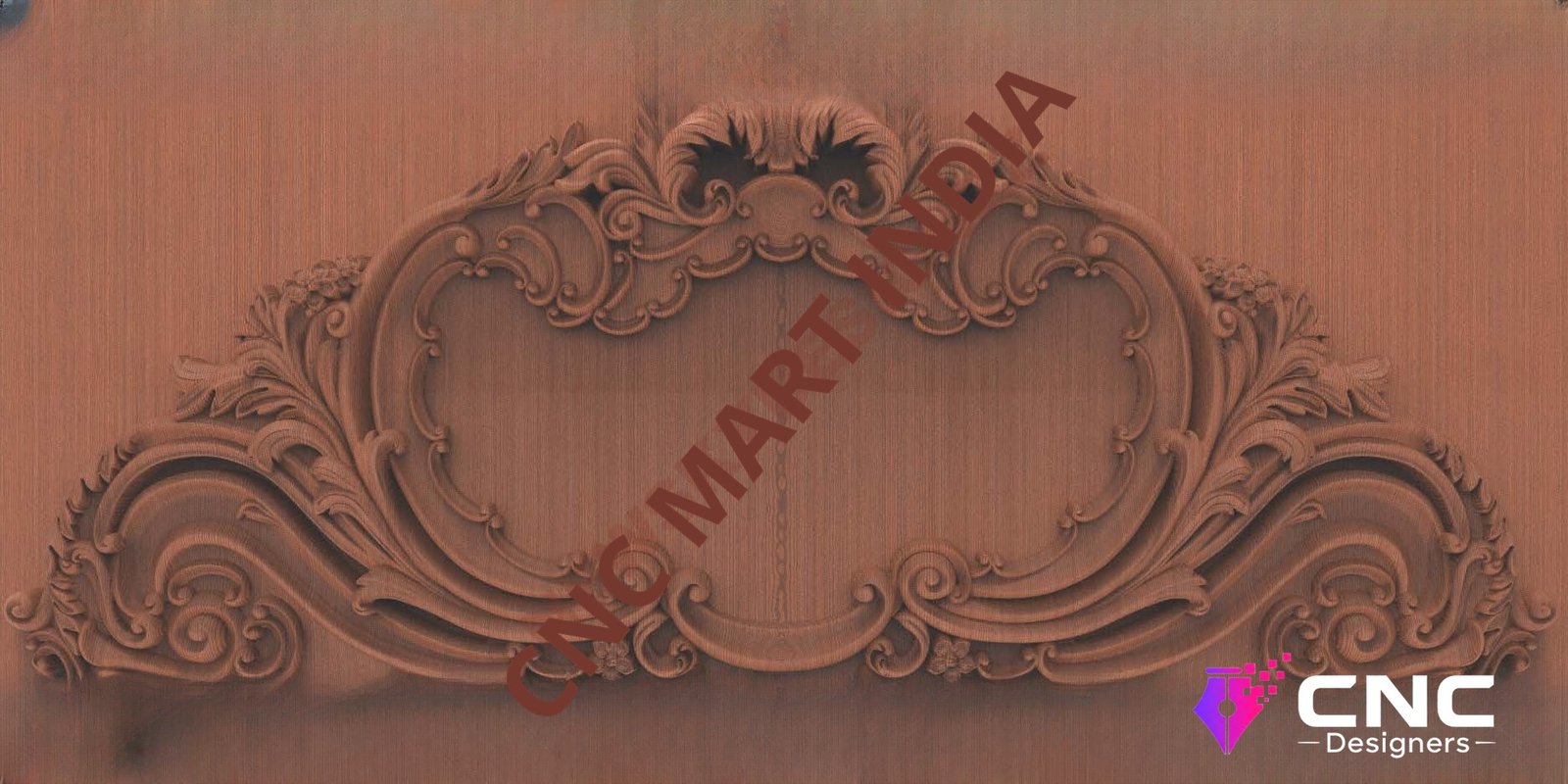 Beds & Sofa - BS-63 Ornate Baroque Arch Headboard Carving Design